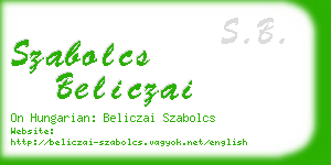 szabolcs beliczai business card